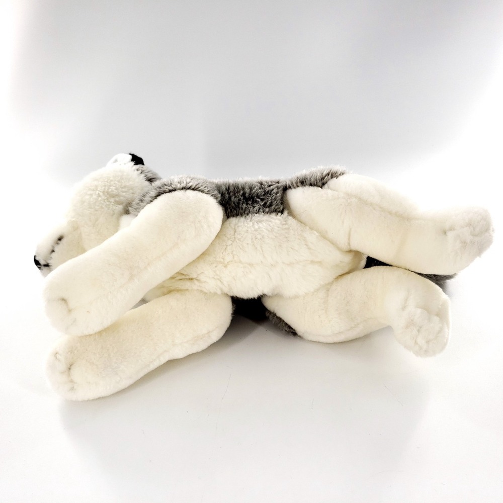 Toys R Us Animal Alley Husky Puppy Dog Plush 14" Blue Eyes Gray & White - Picture 5 of 7